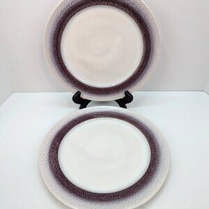 Pfaltzgraff Stoneware Eclipse Plum 11 Inch Dinner Plate Replacement Lot of 2